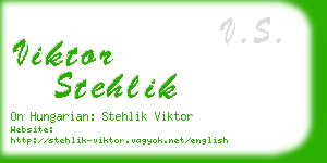 viktor stehlik business card